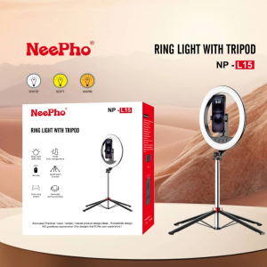 NP-L15 RECHARGEABLE PHOTOGRAPHY FILL LIGHT PORTABLE RING LIGHT SELFIE TRIPOD 10-INCHES W/REMOTE