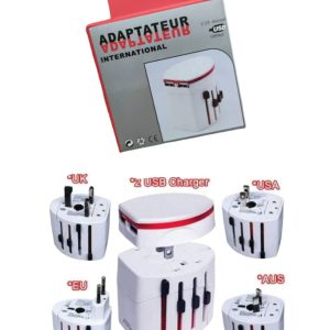 TRAVEL ADAPTER UNIVERSAL ADAPTER RED